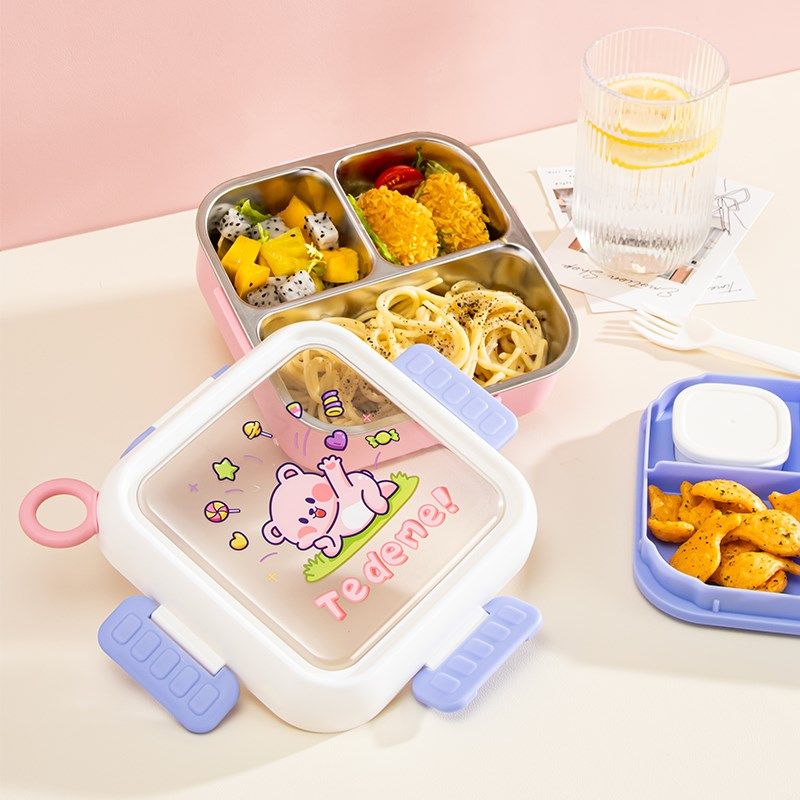 304不锈钢饭盒卡通儿童便当盒饭盒学生餐盒轻便便携微波炉加热,餐饮具,饭盒/保温桶/保温提锅,淘宝优惠券,粉丝福利购,淘宝优惠卷