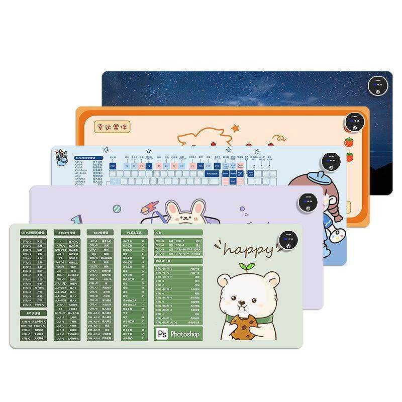 加热鼠标垫大号桌垫快捷键办公室电脑桌暖桌面加热垫暖手桌垫