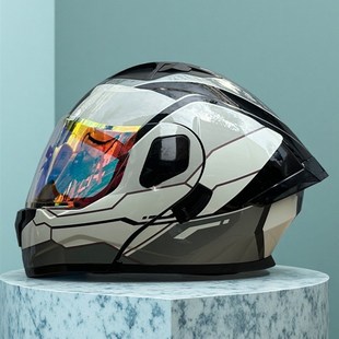 通用 DOT双认证巡航机车摩托车电动车头盔女全盔四季 揭面盔男款
