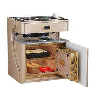 2024新款智能床头柜保险箱一体高级感多功能隐藏式卧室床头保险柜