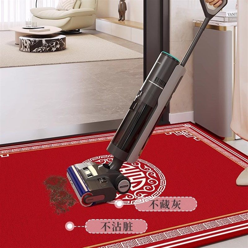 红色入户门地垫高级感进门耐脏防滑室内地毯入户门垫家用玄关地垫