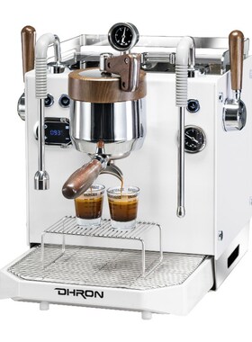 DHRON迪揽DR7109无极变压拨杆意式半自动咖Q啡机小型商家用奶茶店
