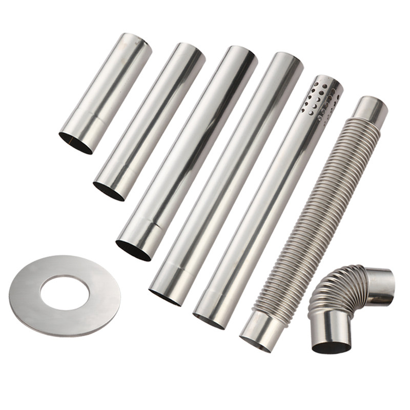 加厚不锈钢排烟管直径60mm强排式排气管燃气热水器排烟管整箱配件