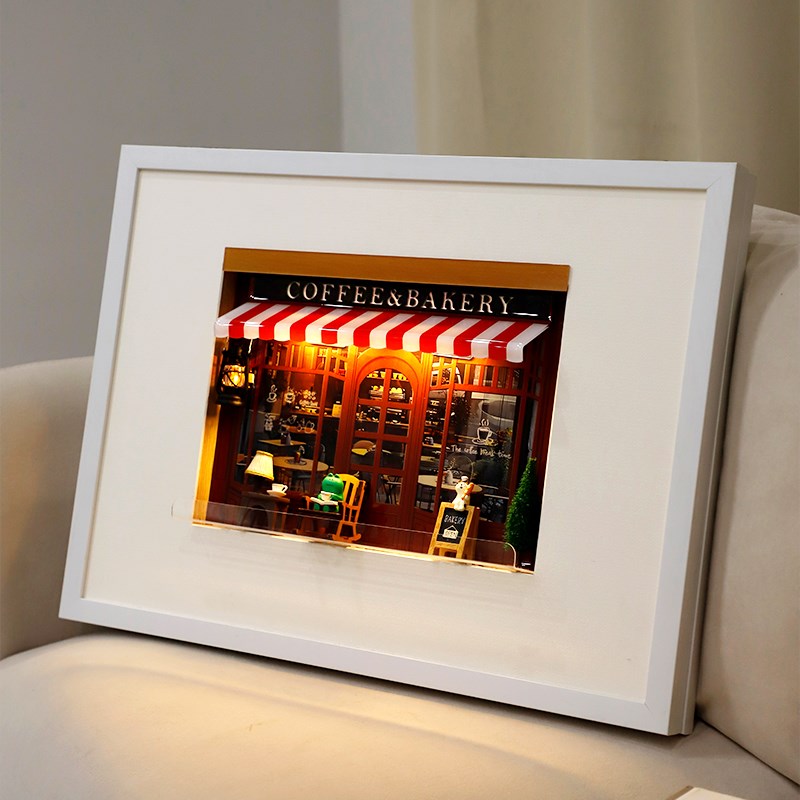 奶油风电表箱装饰画diy置物配电箱入户遮挡创意挂画W电箱遮丑壁画