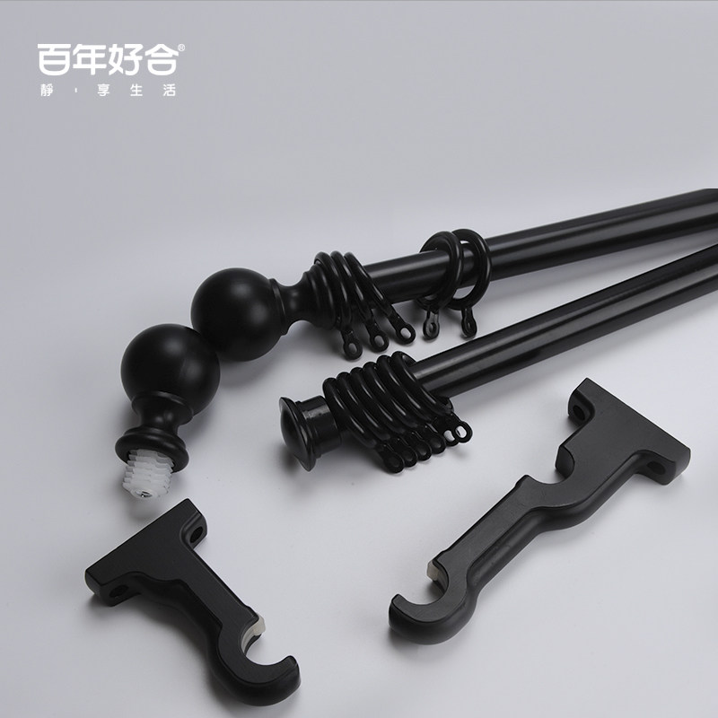 德裕26-88罗马杆纳米静音合金窗帘杆顶装侧装单杆双杆窗帘纱帘杆