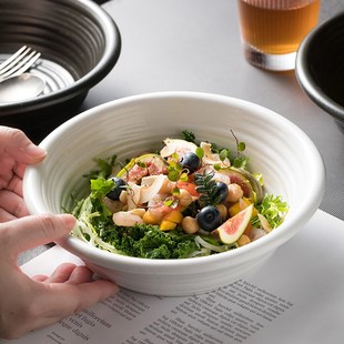 高级感汤碗大碗创意水果沙拉碗意大利面碗牛肉炒饭碗家用碗盘套装