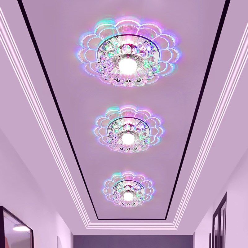 2024年新款灯花瓣过道灯走廊壁灯网红中山灯具大全玄关灯筒灯顶灯