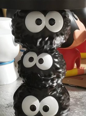 【木质桌板优质版】轻奢煤球客厅大型H摆件落地存钱罐电视柜边几