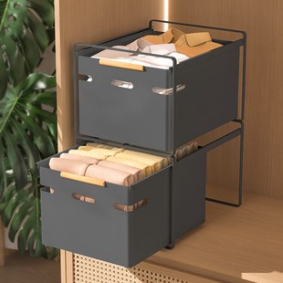 衣柜抽屉式收纳盒多层衣物整理箱大容量放在衣橱里的储物筐分层架