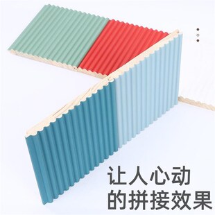 实木半圆格栅板波浪板装饰板背景墙吊顶隔断弧形装饰板凹凸长城板