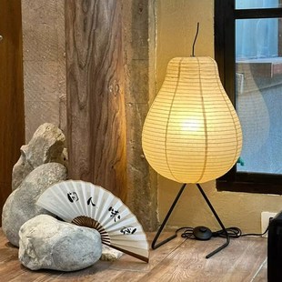 野口勇日式落地灯卧室床头侘寂风设计师宣纸艺术客厅民宿氛围台灯