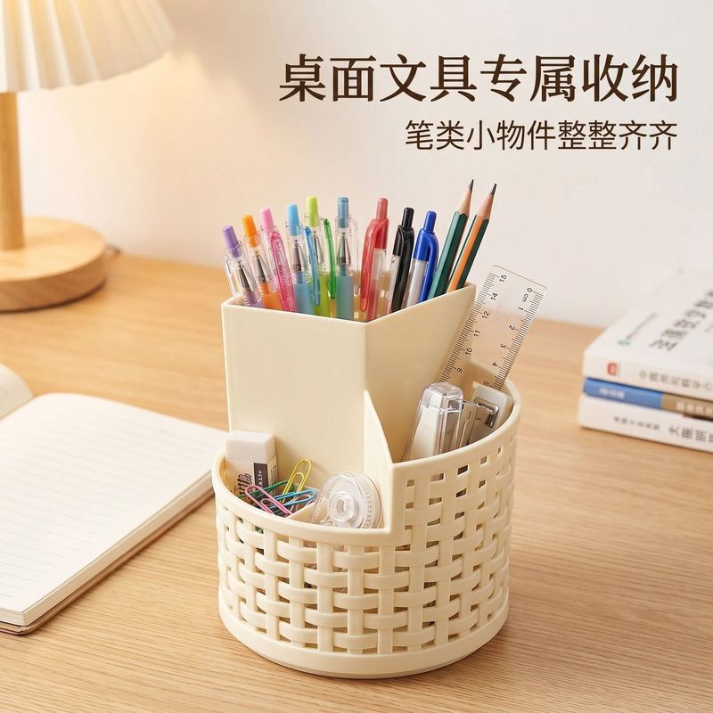 大容量分格旋转收纳盒化妆品口红毛刷桌面高颜值整理容器