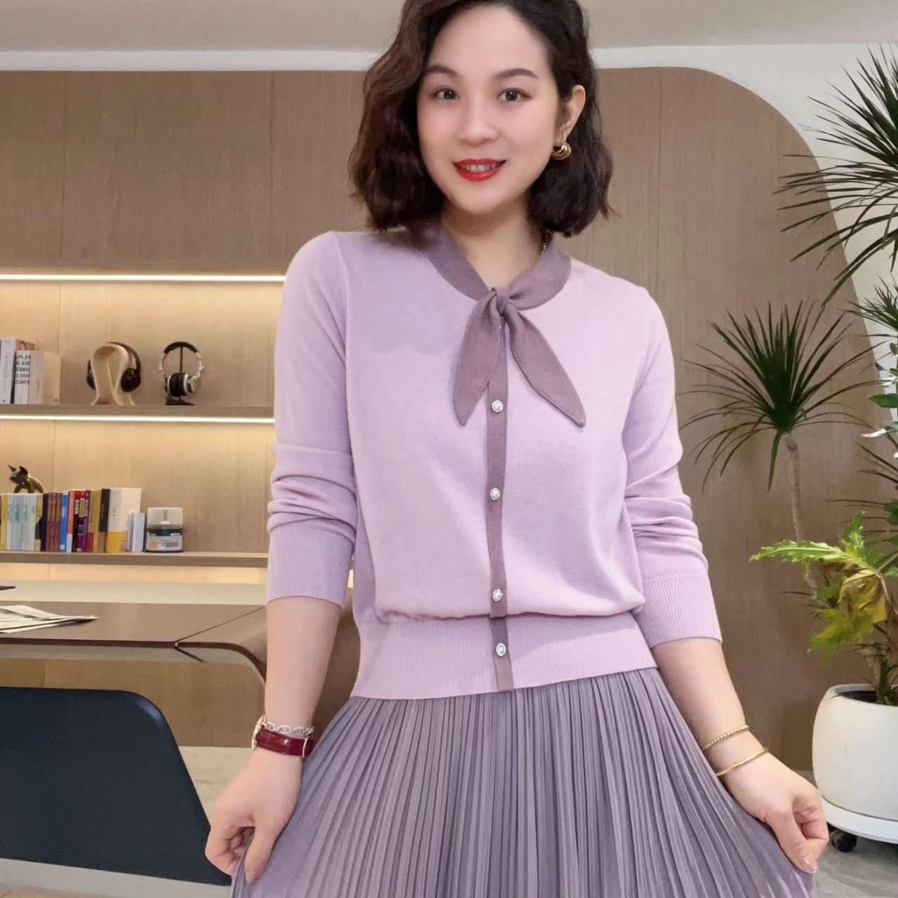 吕木圆领套头衫呂木羊毛衫