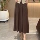 DQ5981 气质裙 吕木定制女春秋时尚 高腰羊毛中长半身裙A字百搭韩版