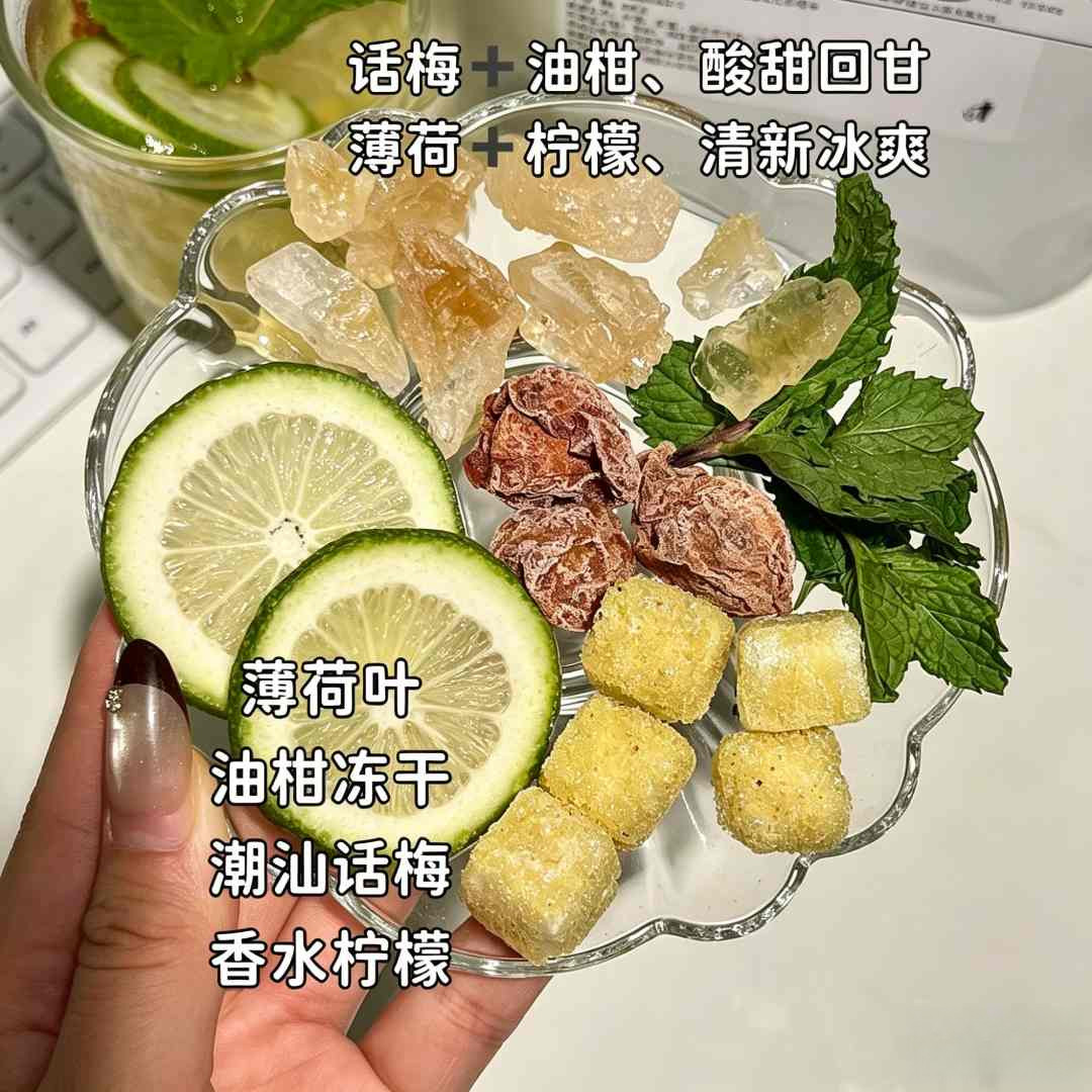 话梅油柑柠檬薄荷茶清爽解腻冷热双泡独立茶包养生茶