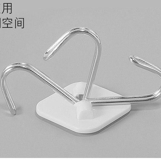 圆形白色迷你自粘小挂钩免打孔宿舍厨房墙面超强粘力粘钩