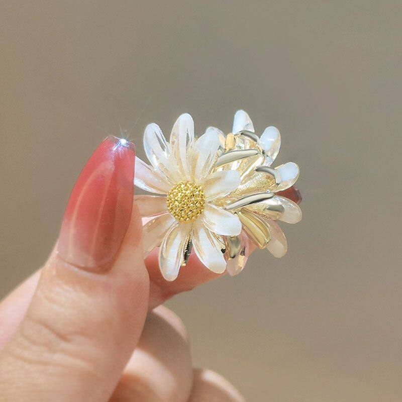 小清新雏菊侧边夹女新款小号前额抓夹百搭刘海发饰碎发夹子