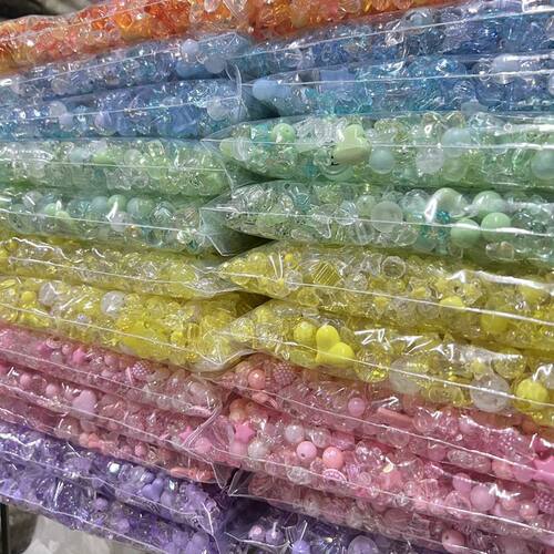 手工串珠DIY混搭混款同色系散珠可做手链手机链儿童发饰编织配件