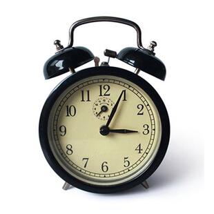 复古金属打铃钟机械机芯闹钟带灯可定机械发条机芯款式小指针