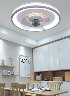 新款亚克力圆形500mm简约灯饰家用静音风扇灯led卧室风扇灯吸顶灯