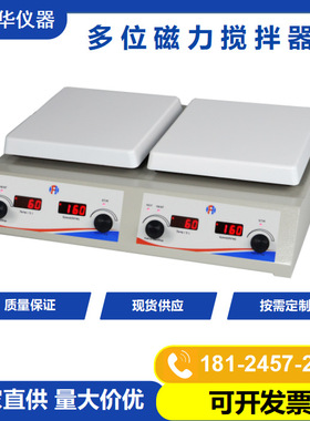 数显多头加热板 HSHA-2P数控式磁力搅拌机 多面板加热磁力搅拌器
