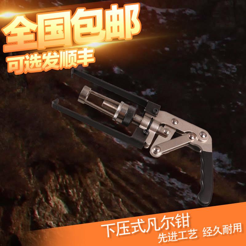 下压式凡尔钳压缩气门弹簧拉拔拆装工具油封拆卸器单人操作夹钳