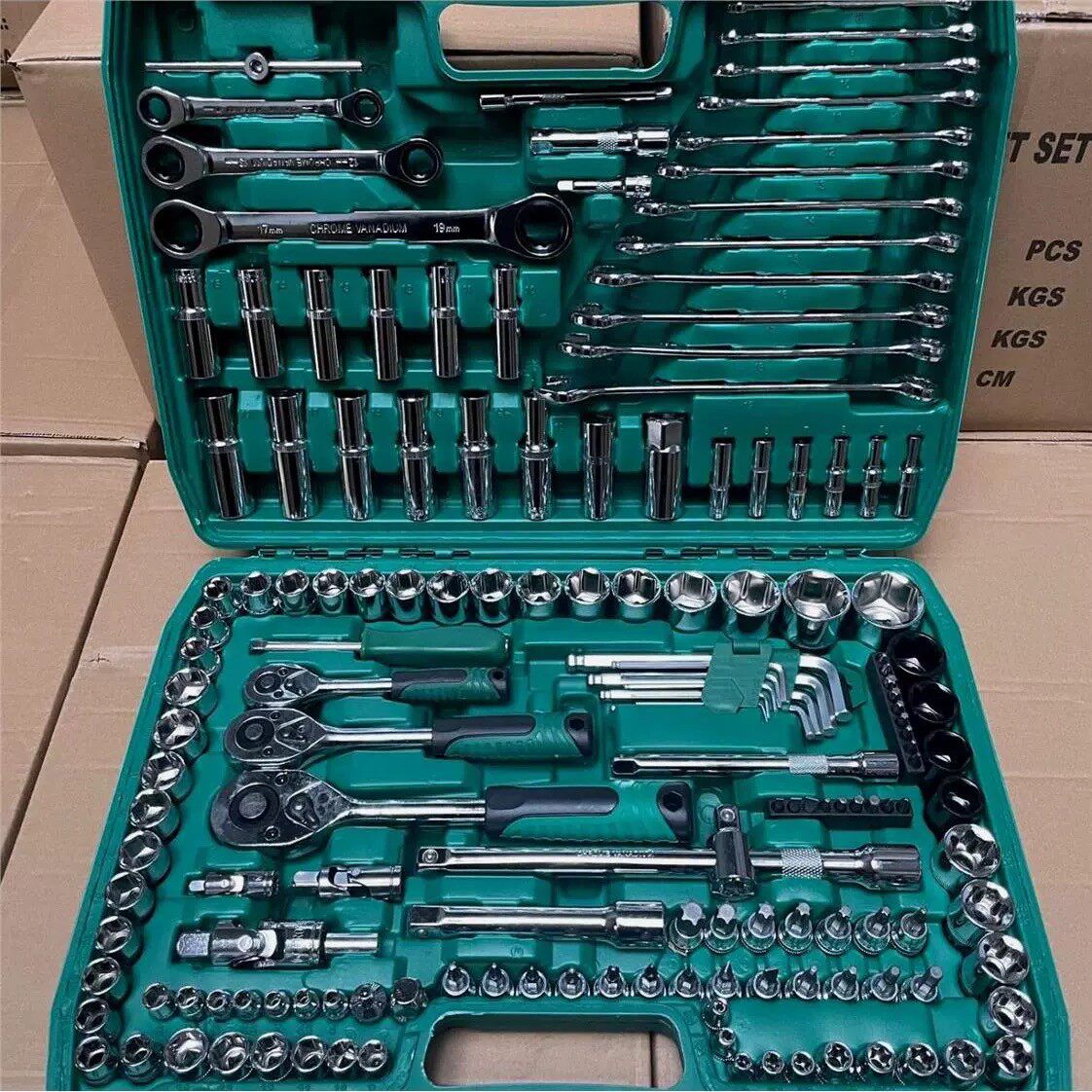 德国品质150件套汽修工具套装汽车维修组套套筒工具大全万能全套