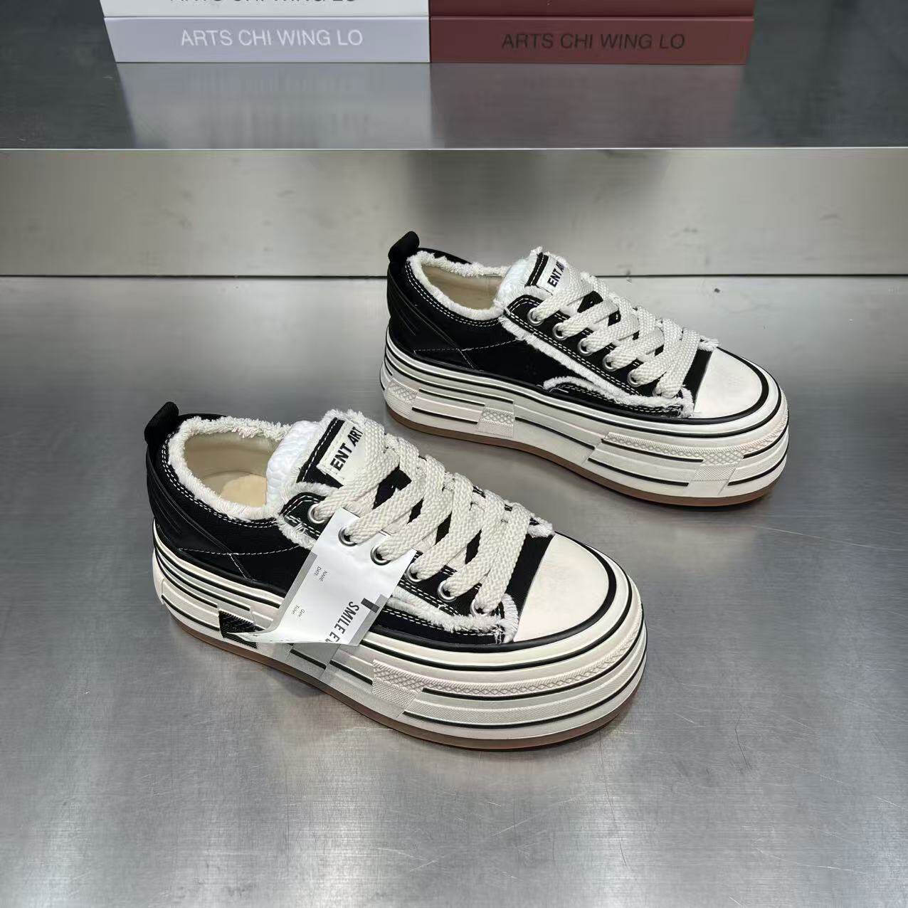 厚底百搭帆布鞋板鞋女2026新款女款春夏款爆便轻便防滑软底不累脚