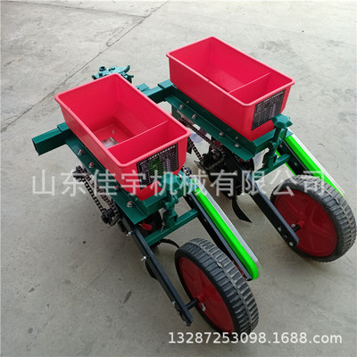 手扶车带前置玉米精播机汽油手推式播种机 双行三行种植机