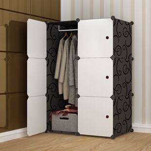 塑料衣柜现代简约衣橱家用多功能拼装 儿童卧室储物柜简易衣柜柜子