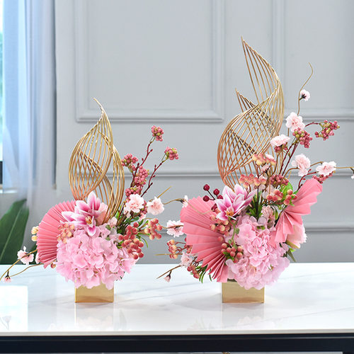 装饰花卉仿真花高档玄关花艺摆件风生水起床头电视柜假花插花摆设