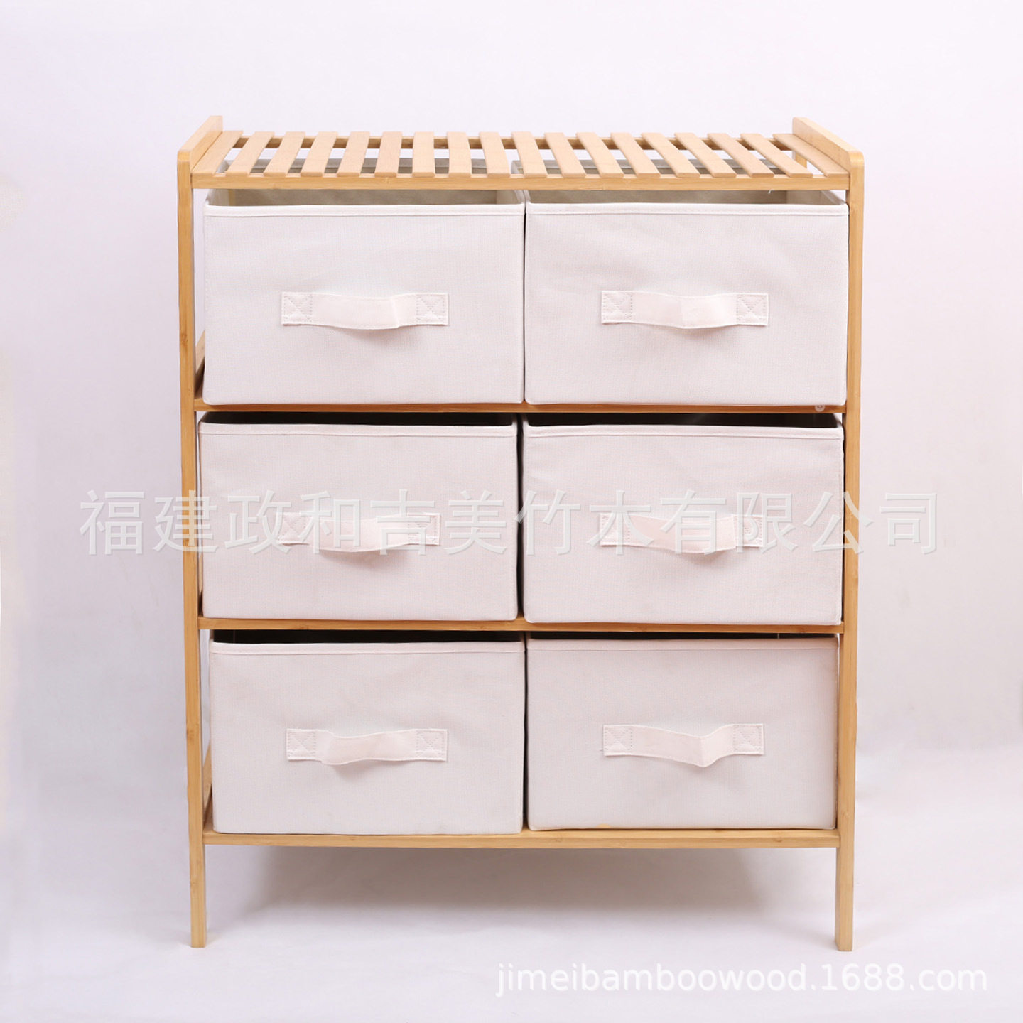 简约多层抽屉式竹布艺家用卧室落地置物架竹木家用储物柜收纳架