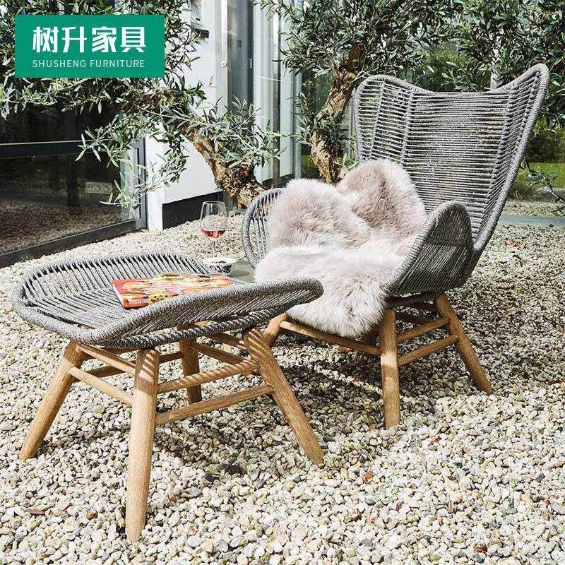 户外休闲摇椅躺椅小户型懒人客厅家用摇摇椅单人沙发绳编成人椅子