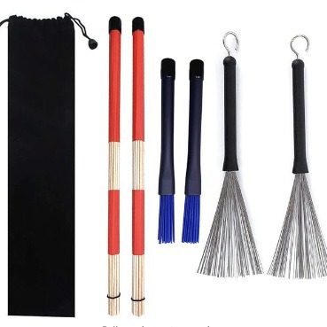 现货批发 鼓刷 架子鼓鼓刷  尼龙刷 竹刷 架子鼓配件 钢刷 竖棒