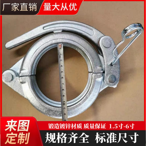 三一中联泵车管卡原厂180管卡锻造镀锌压把式管卡泵车管卡现货