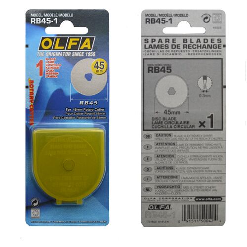 正品日本OLFA原装进口RB45-1圆刀片旋转刀片滚刀刀片45mm直径