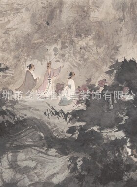 名人字画装裱加工山水画风景傅抱石-满身苍翠惊高风-字画
