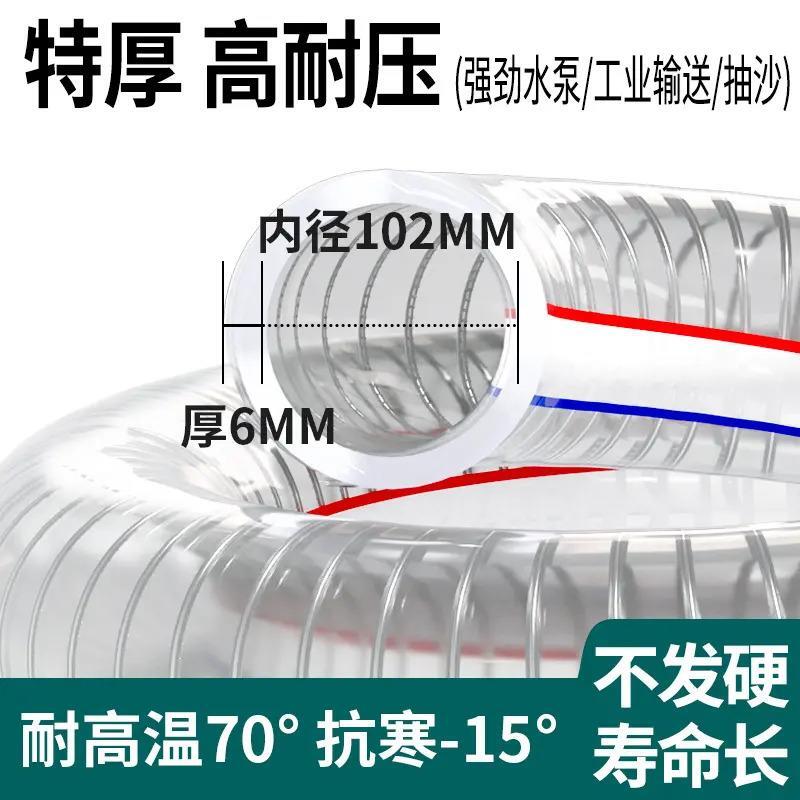 商用炒炉软接排水管钢丝软管耐高温蒸车煮面桶排水阀门单接出水管图片