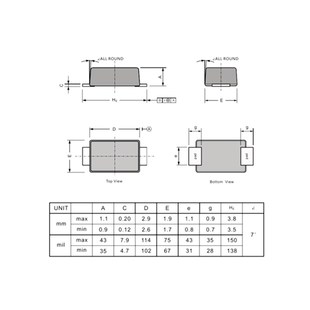 SS34肖特基二极管3A 40V 丝印K34 123FL SK34 贴片SOD 1206 20个