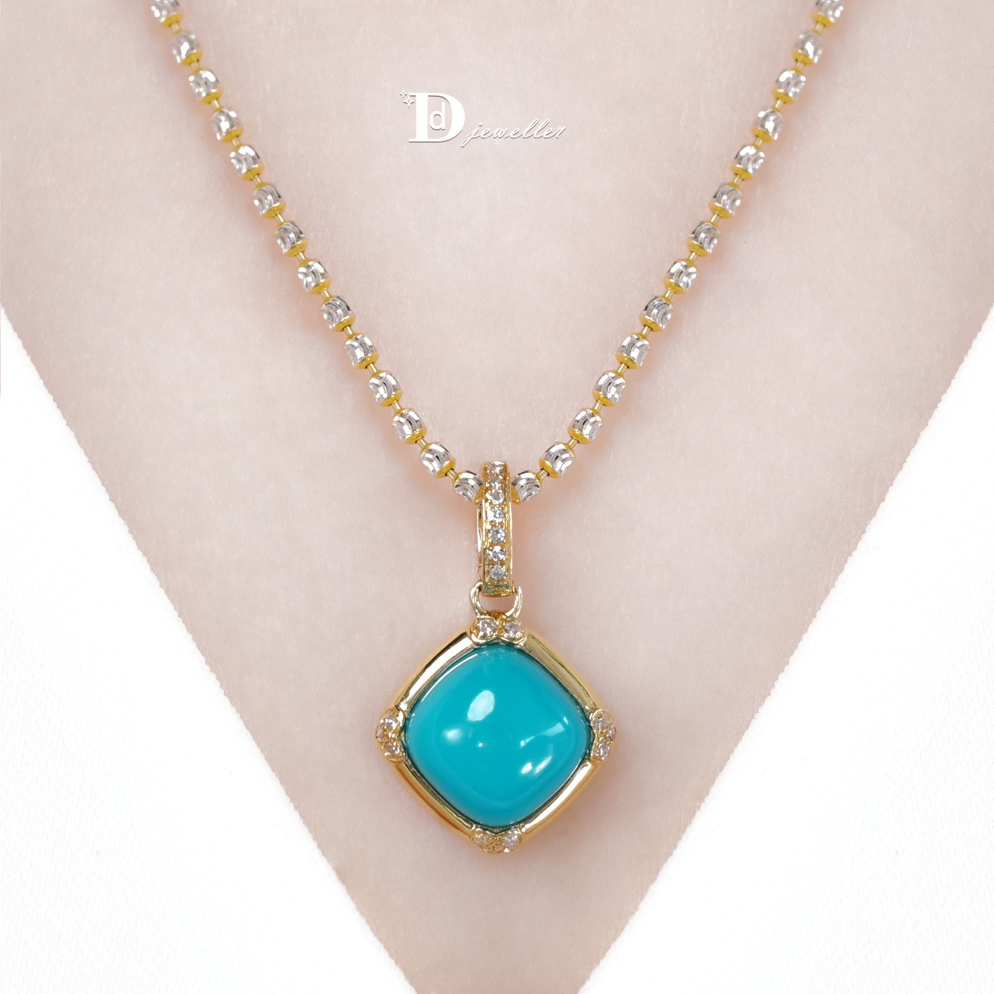 18k金美松百搭万能扣吊坠