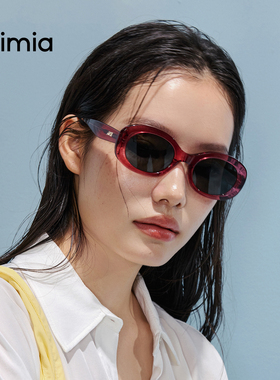 amimia·LYCHEE潮流复古板材椭圆墨镜女防紫外线太阳眼镜26SS