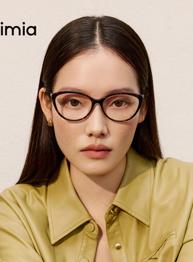 amimia·TABBY潮流超轻板材钛架猫眼眼镜框女素颜镜可配度数26SS