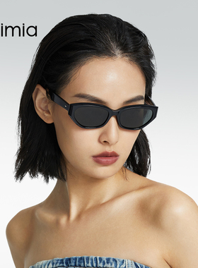 amimia·ARRIS欧美复古猫眼显脸小墨镜女窄框防紫外线太阳眼镜