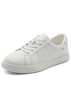 百丽百搭平底小白鞋女2024秋季新款舒适简约轻便休闲板鞋B1852AM3