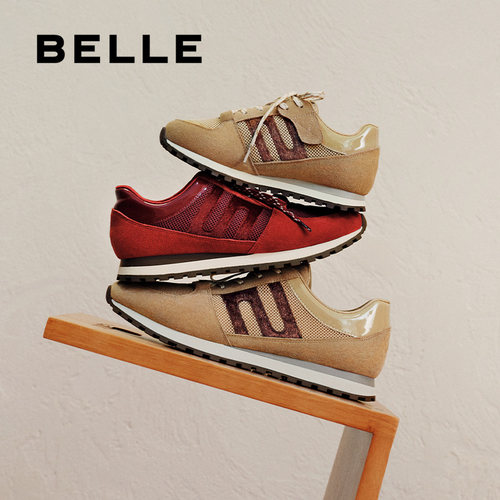 百丽时尚阿甘鞋女休闲鞋