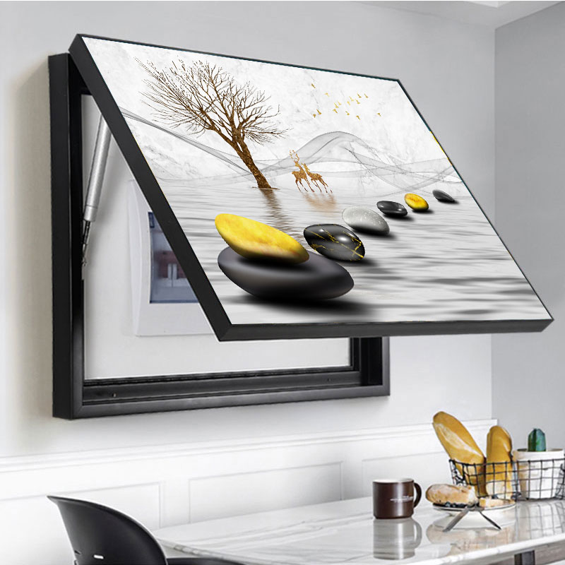 电表箱装饰画现代简约横版遮挡箱