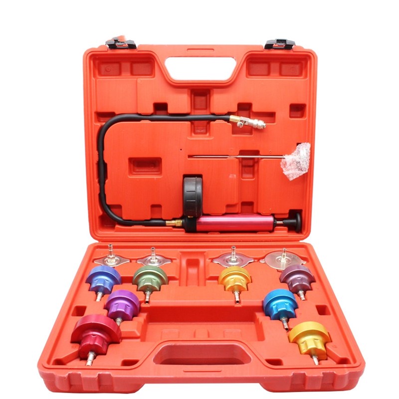 28件汽车水箱测漏仪防冻液更换工具水箱压力表检漏仪冷却液打压表