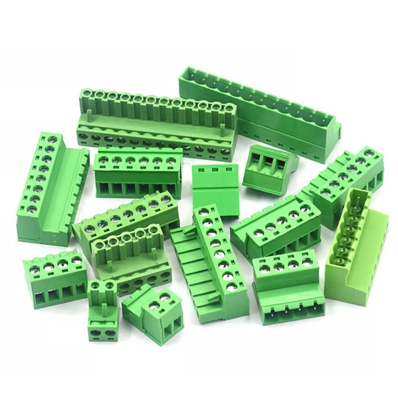 免焊对接2EDG 5.08mm 对插式2EDGRK5.08 插拔绿色接线端子2p-24p