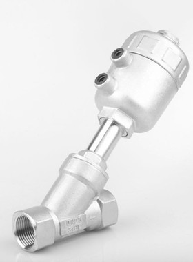 304不锈钢气动角座阀 高温蒸汽螺纹角座阀门DN15 20 25 32 405065