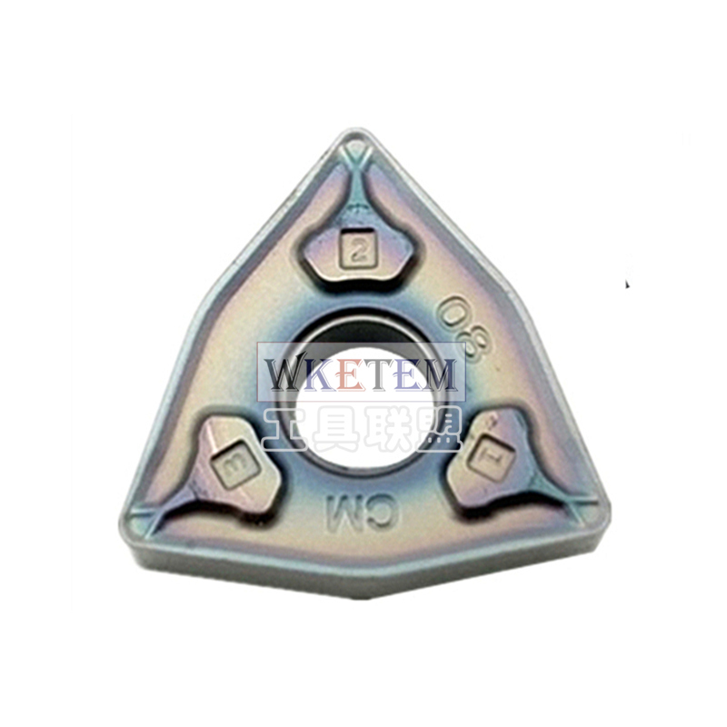 桃形彩色硬钢数控刀片WNMG080408 TNMG160408 CM三角钛合金刀特惠